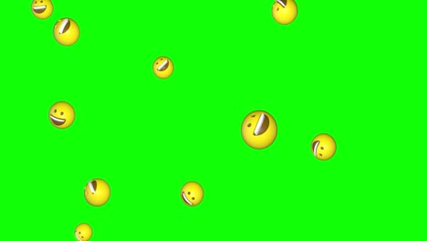 Fröhliche-3D-Emojis-Fallen-Auf-Den-Grünen-Bildschirm